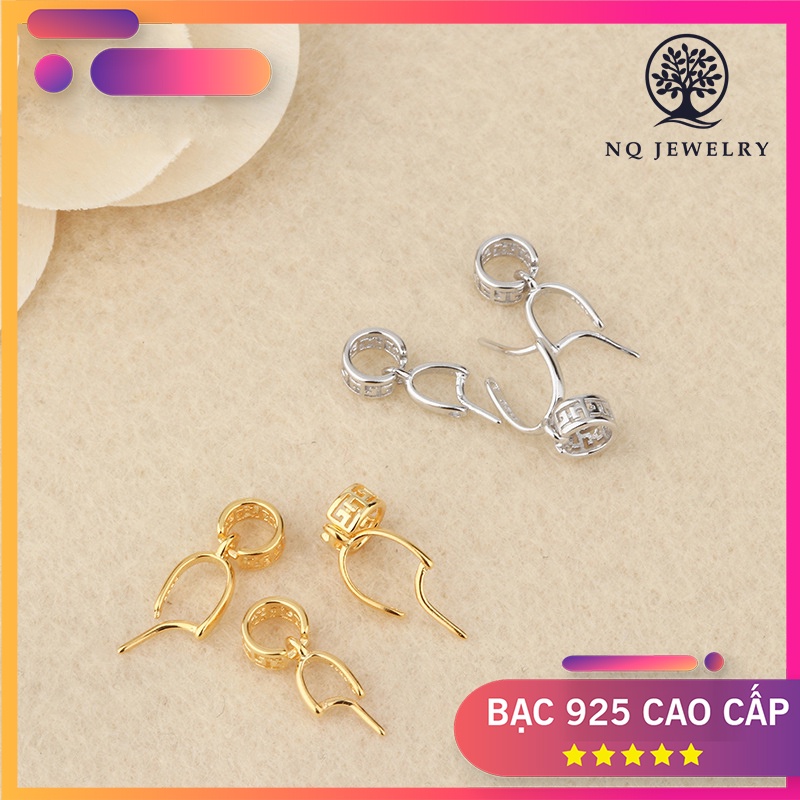 Khoen bạc móc mặt dây chuyền phật, tỳ hưu, hồ ly