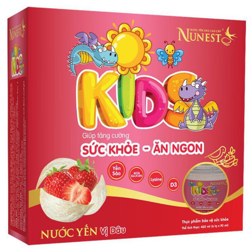 {,tặng quà}LỐC 6HŨ YẾN KIDS NUNEST 70ML {ĐỦ VỊ }