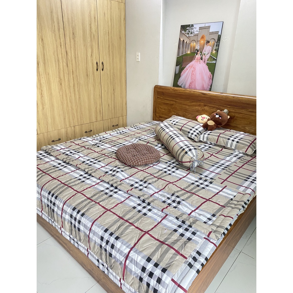 BURBERRY - Drap Cotton 100% chính hãng, ga trải giường, Mềm Mịn Mát, Không xù Lông, Phai Màu