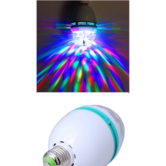 Đèn Led sân khấu vũ trường karaoke nhiều màu RGB 3w cầu pha lê xoay tròn trang trí