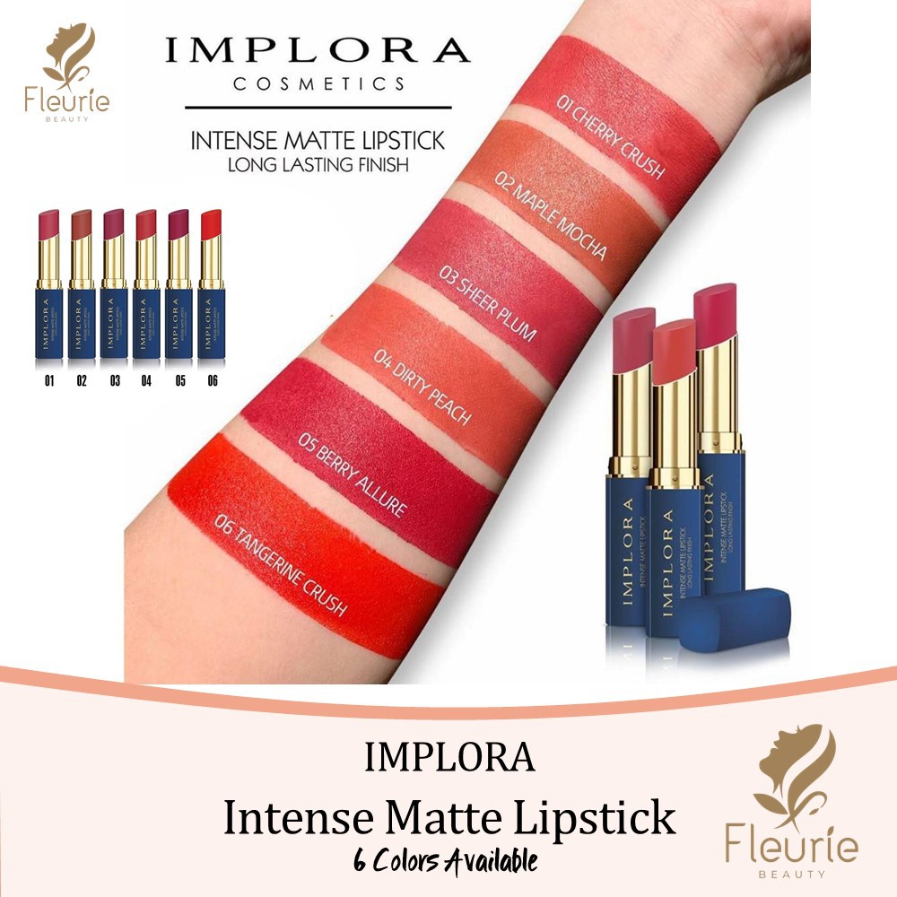 (hàng Mới Về) Son Lì Lâu Trôi Màu Sắc Thời Trang Thương Hiệu Implora