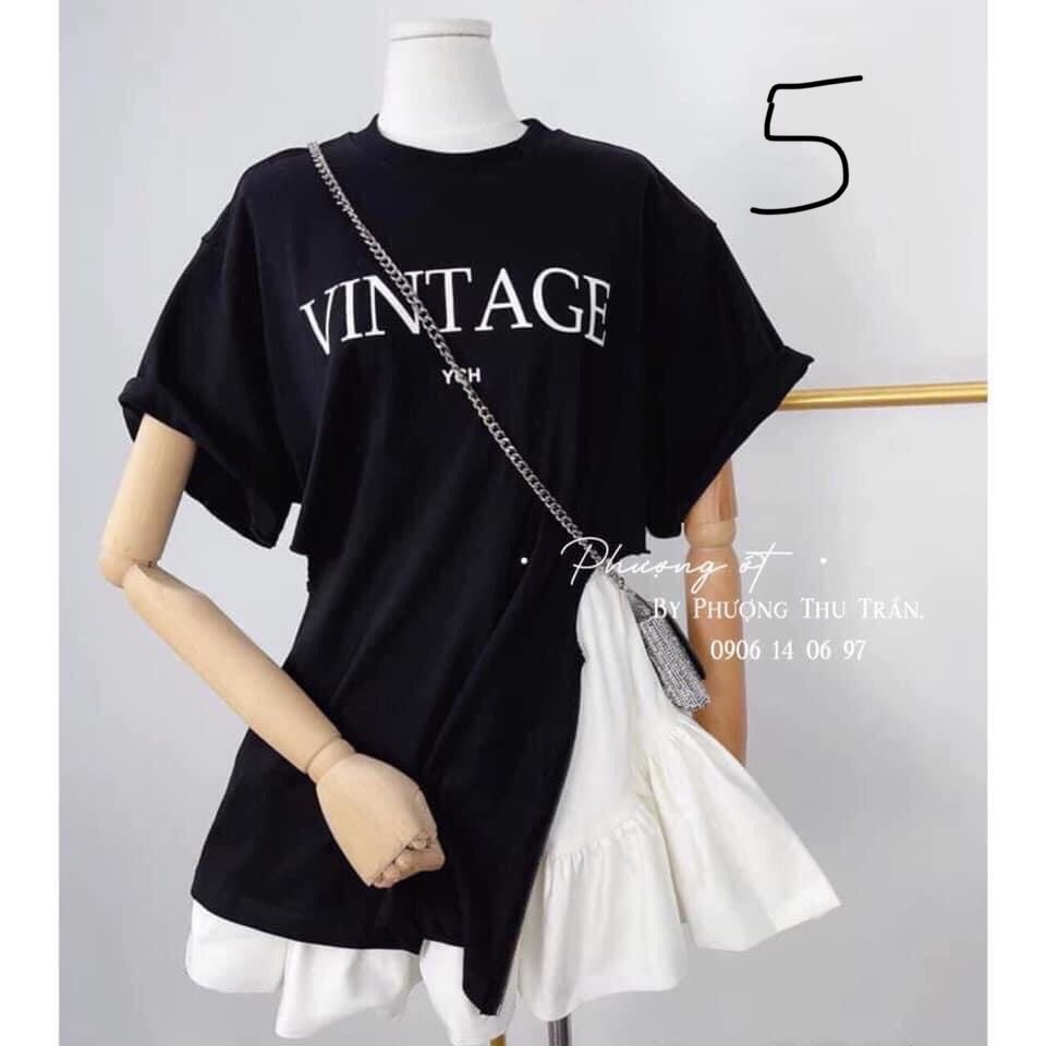 Sét bộ áo Vintage xẻ vạt kèm chân váy trắng , đi chơi du lịch - có ảnh thật video tại shop