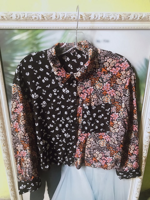 🍓🍓⭐️🍓 Áo Sơ mi zara Authen Croptop Xs lạ mắt thanh lý 🍓🍓🌟🍓