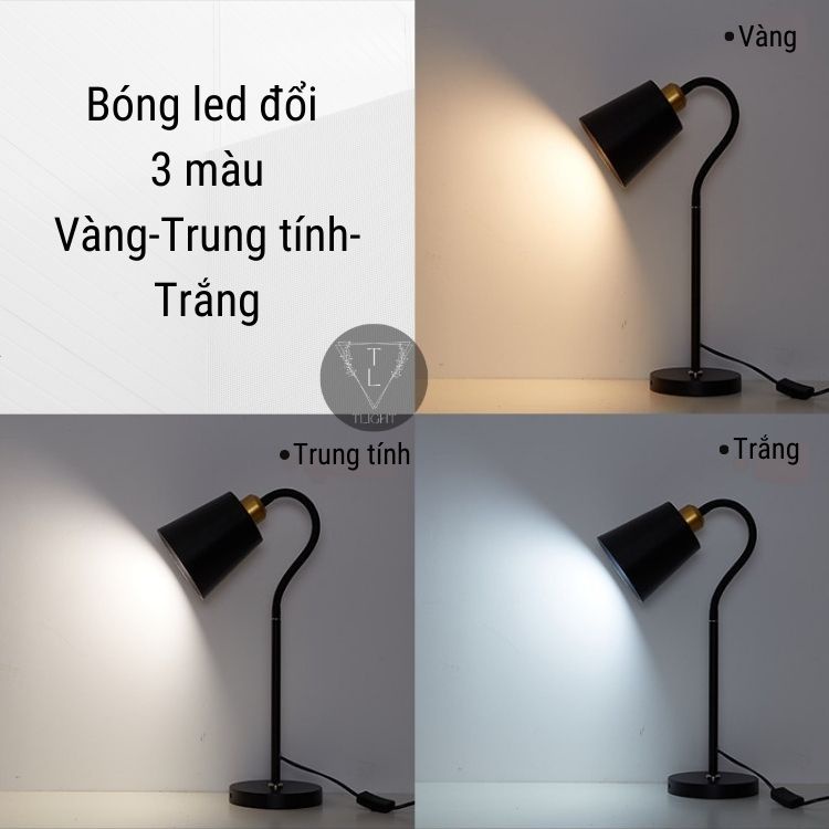 Đèn Học Để Bàn Đọc Sách Làm Việc Decor Trang Trí Phòng, Bóng LED Chống Cận Thị Mắt