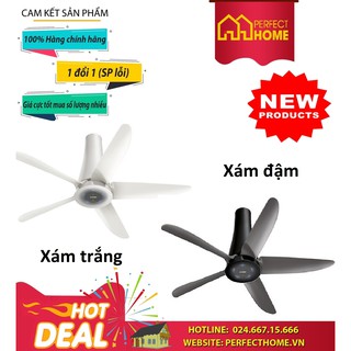 Quạt trần Mitsubishi  C56-RW5 / C56-RA5 5 cánh, CS 65W, 5 cấp độ, ĐK từ xa, đèn LED báo cấp độ, Ti 32cm- Màu trắng