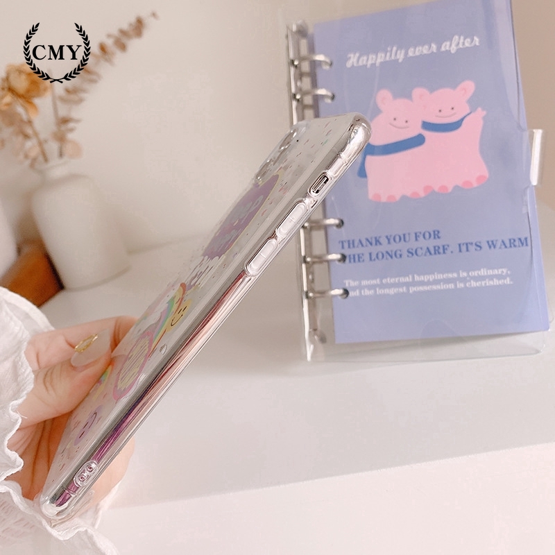 Ốp điện thoại silicone TPU họa tiết mặt cười cầu vồng cho iPhone11/11Pro 11pro Max X XR XS XS MAX 7 8 plus SE