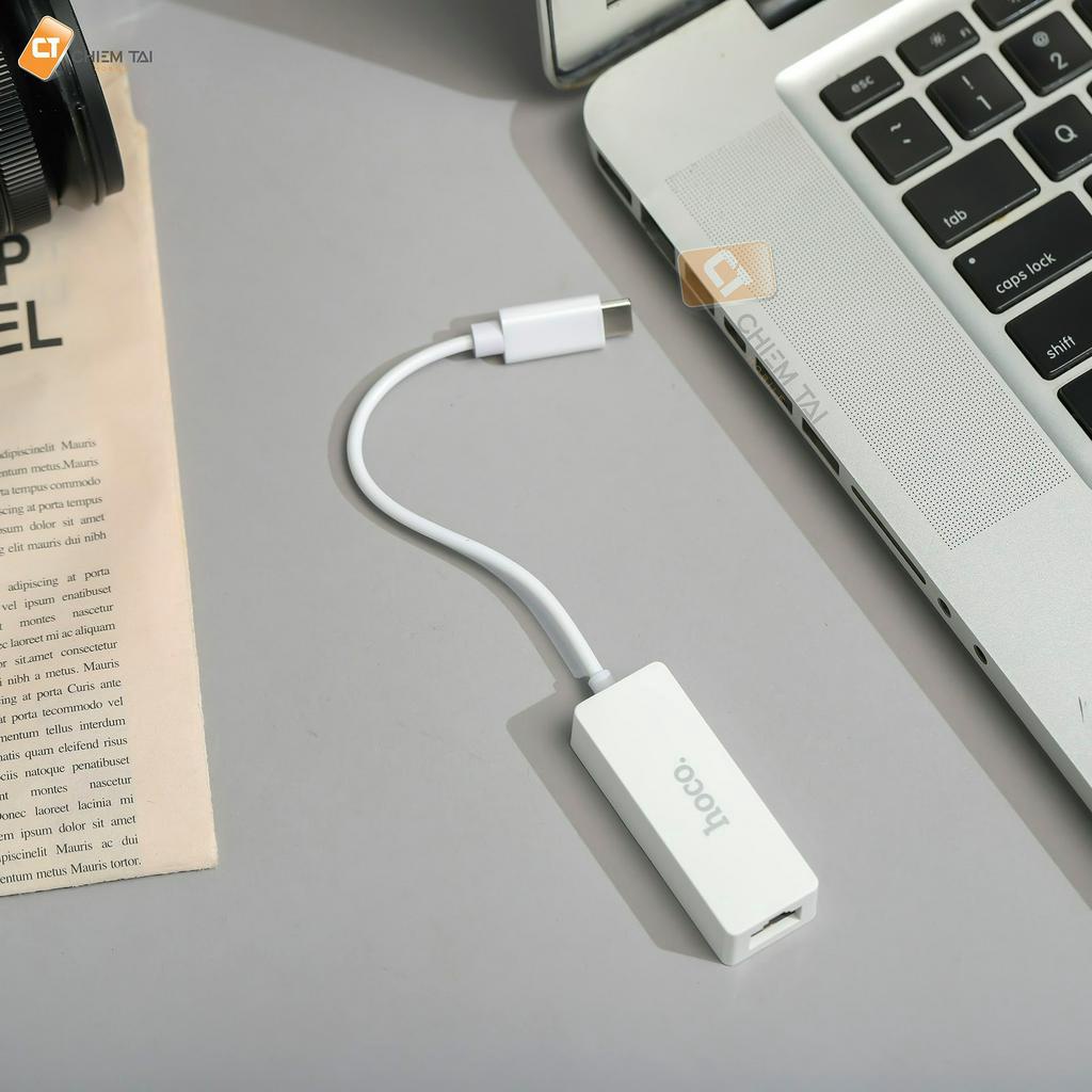 Adapter Ethernet Hoco UA22 (USB &amp; Type-C to RJ-45)