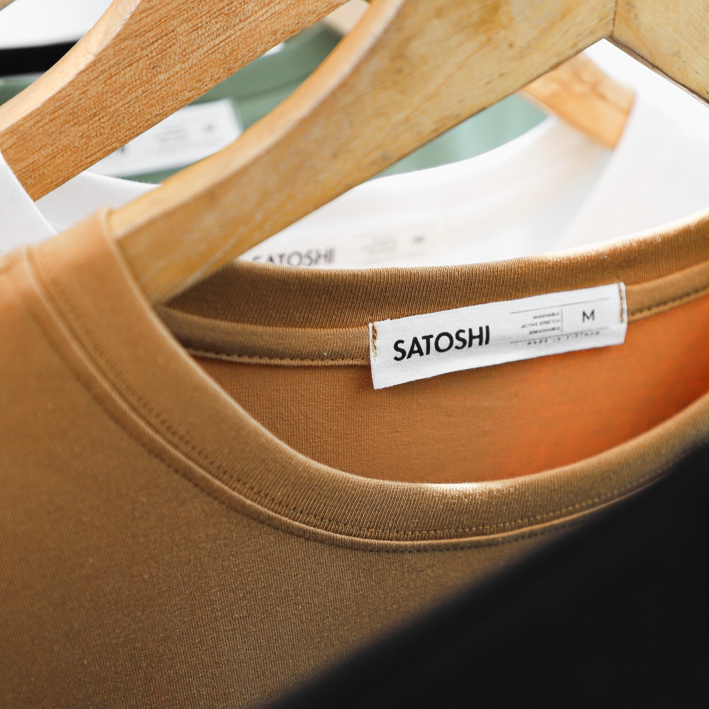 Áo thun nam trơn Satoshi SATS85 vải cotton 4 chiều co giãn dày dặn,regular fit, trẻ trung nhiều màu