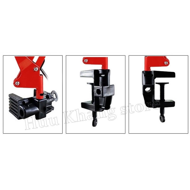 Bộ đèn gập đế kẹp bàn kèm bóng 9w
