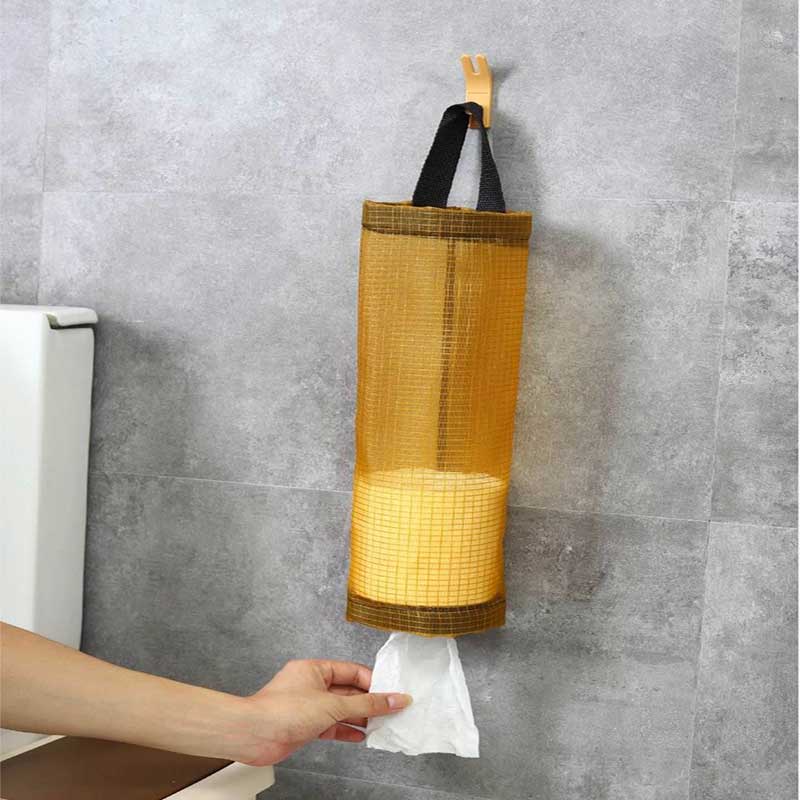 Túi Lưới Đựng Bao Nilon, Túi Rác Treo Tường Tiện Lợi