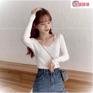 💥Áo len cổ tim nhiều màu cho nữ