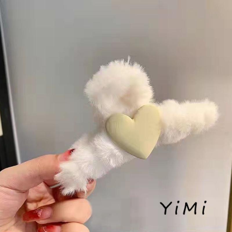 Kẹp Tóc Hình Cá Mập Hoạt Hình Bằng Vải Len Nỉ Kích Thước Lớn Thời Trang Thu Đông Cho Nữ