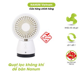 Quạt lọc không khí để bàn Nanum, tạo ion âm, lọc bụi mịn giúp làm sạch không khí, khử mùi, bụi bẩn - FB02
