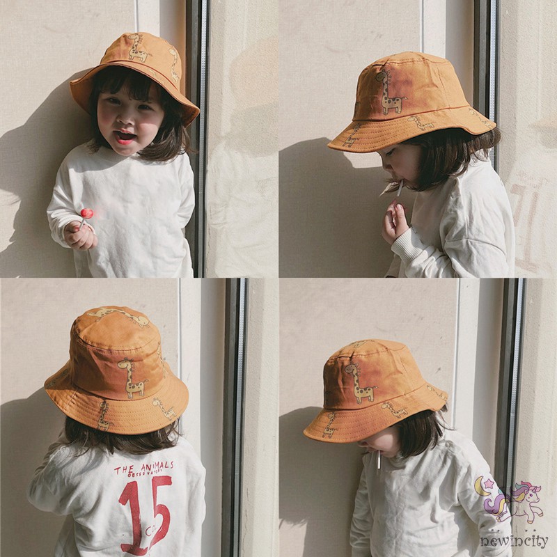 Nón Bucket Họa Tiết Hoạt Hình Cho Bé