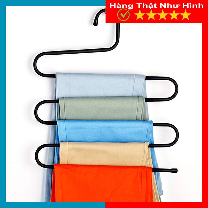 Móc Treo Quần 5 Tầng Kim Loại Thông Minh (Màu Đen)