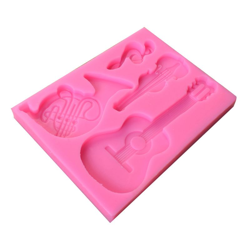 Khuôn Làm Móc Khóa Hình Cây Đàn Violin Bằng Nhựa Resin