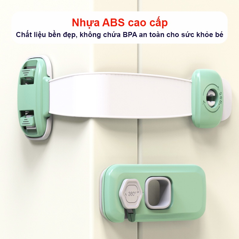 Khóa tủ lạnh cao cấp tiện lợi BBShine, Khóa ngăn kéo giúp bảo vệ an toàn cho bé – SS032