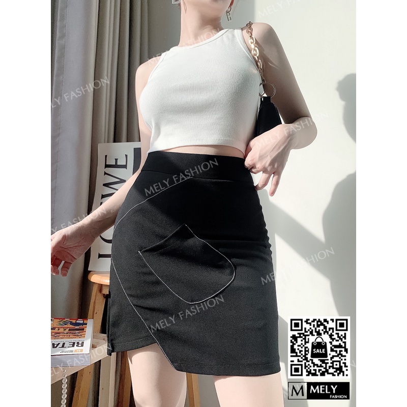 Chân váy chữ A ngắn công sở chỉ nổi đơn giản độc đáo vô cùng tôn dáng Mely's Fashion CV07