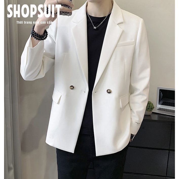 Áo Blazer Nam phong các Hàn Quốc,  vest nam 2 lớp dáng trẻ trung SHOPSUIT