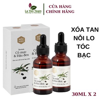 Serum Cỏ Mực Đậu Đen Mộc Nhu [Combo 2 Chai 30ml] Phủ Đen Tóc Từ Chân 30ml
