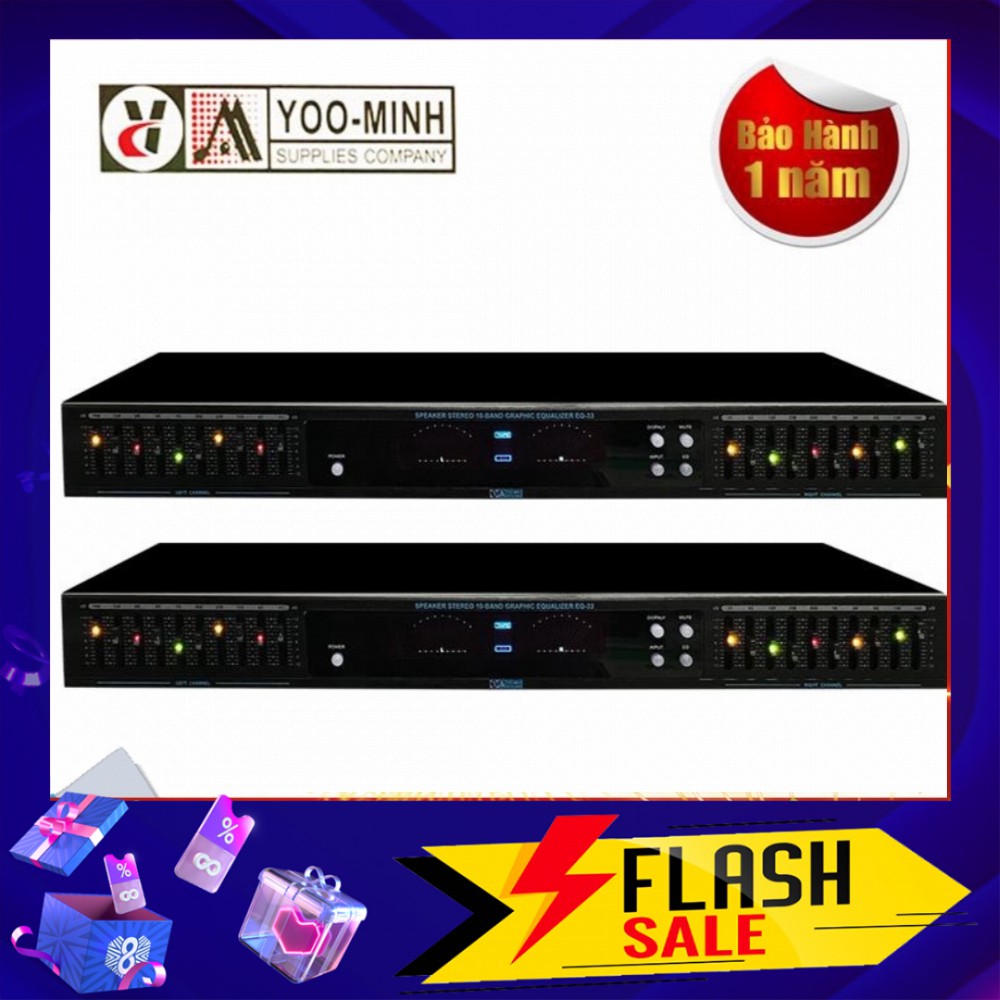 Đầu lọc xì Equalizer Yoo-Minh EQ-33, nâng tiếng cực hay cho dàn âm thanh gia đình, sân khấu, hội trường