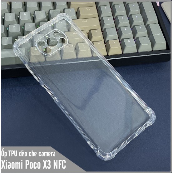 Ốp lưng cho Xiaomi Poco X3 NFC nhựa dẻo TPU trong che camera Chống sốc
