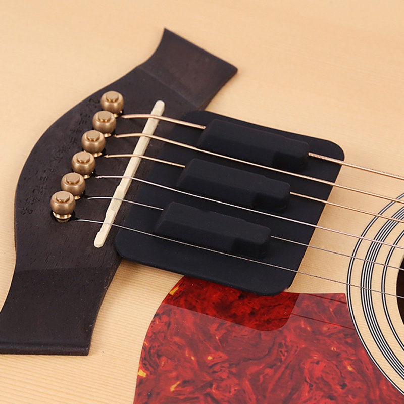 Phụ Kiện Giảm Âm Bằng Silicon Màu Đen 7 5x5 7cm 2 95x2 24 Inch Cho Đàn Guitar