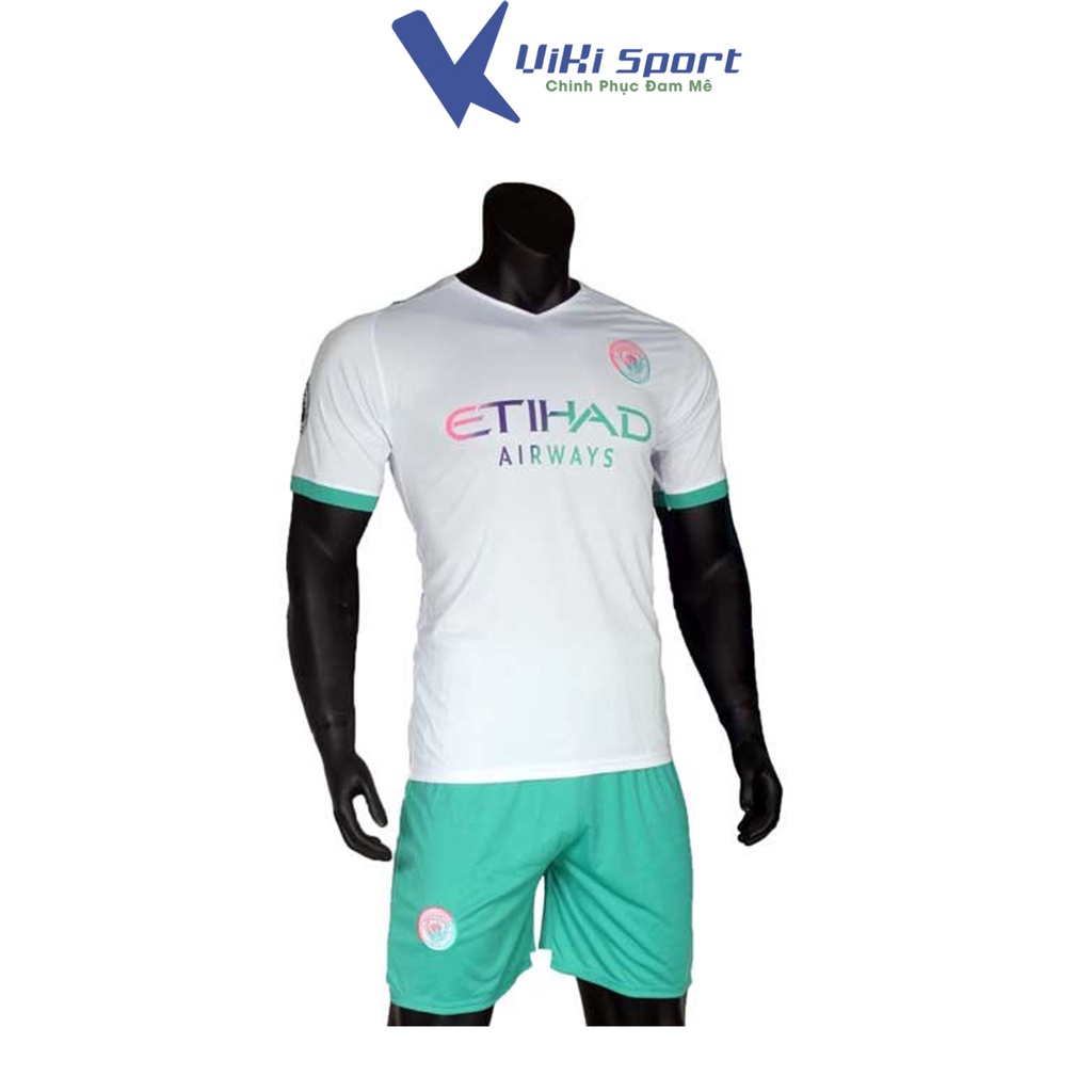 Bộ quần áo đá bóng CLB Man City sân nhà và sân khách vải thun lạnh - ViKi Sport