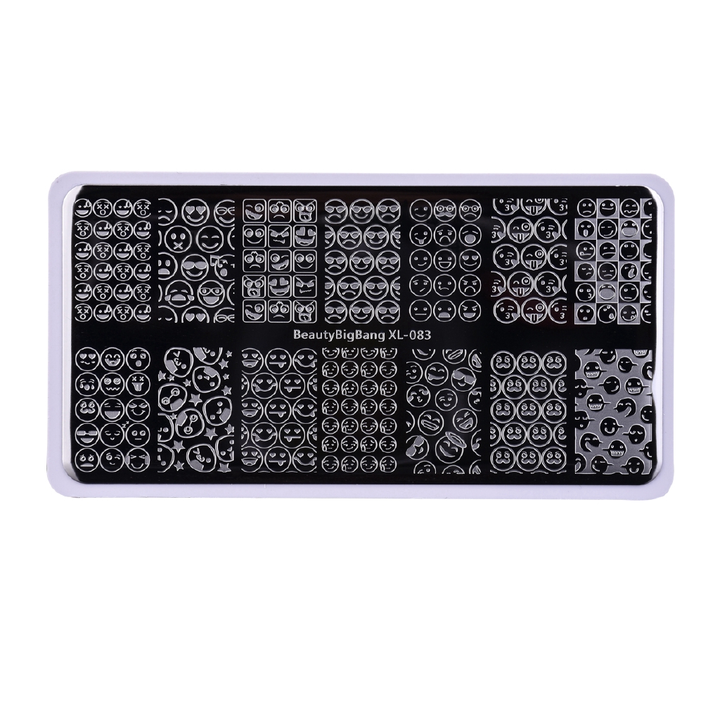 [Hàng mới về] Tấm dập trang trí móng tay kích thước 6x12cm họa tiết biểu tượng cảm xúc