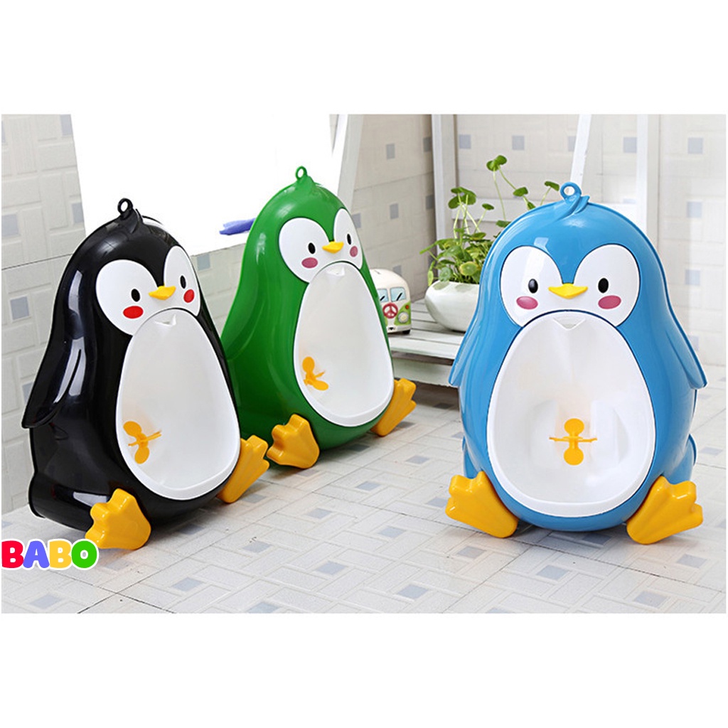 Bô Tiểu Đứng Cho Bé Trai gắn tường Hình thú chim cánh cụt BABO, tập Cho bé trai Đi Tiểu  vệ sinh Tự Lập