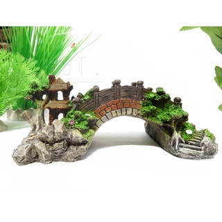 Đồ trang trí cây cầu trang trí bể cá
