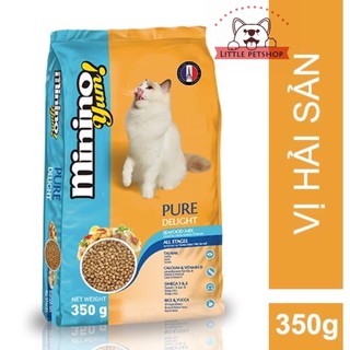 Thức Ăn Hạt Khô Cho Mèo Minino Yum vị Hải Sản 350gr