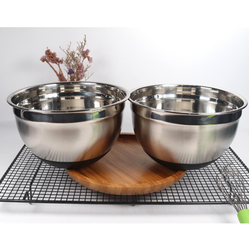 Âu trộn bột inox chống trượt đế silicon 3121