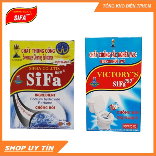 Bột Thông Tắc Bồn Cầu, Thông Tắc Cống Sifa Đa Năng Siêu Nhanh 200g