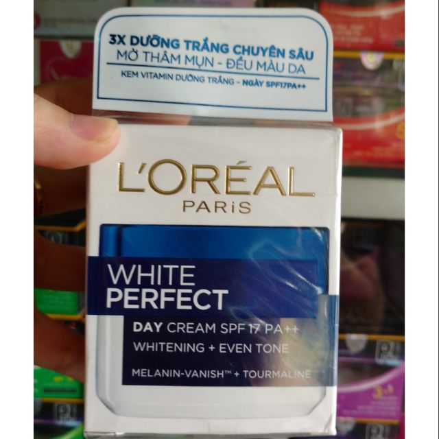 Kem dưỡng trắng chuyên sâu mờ thâm mụn đều màu da chống nắng SPF17PA+++ L'OREAL