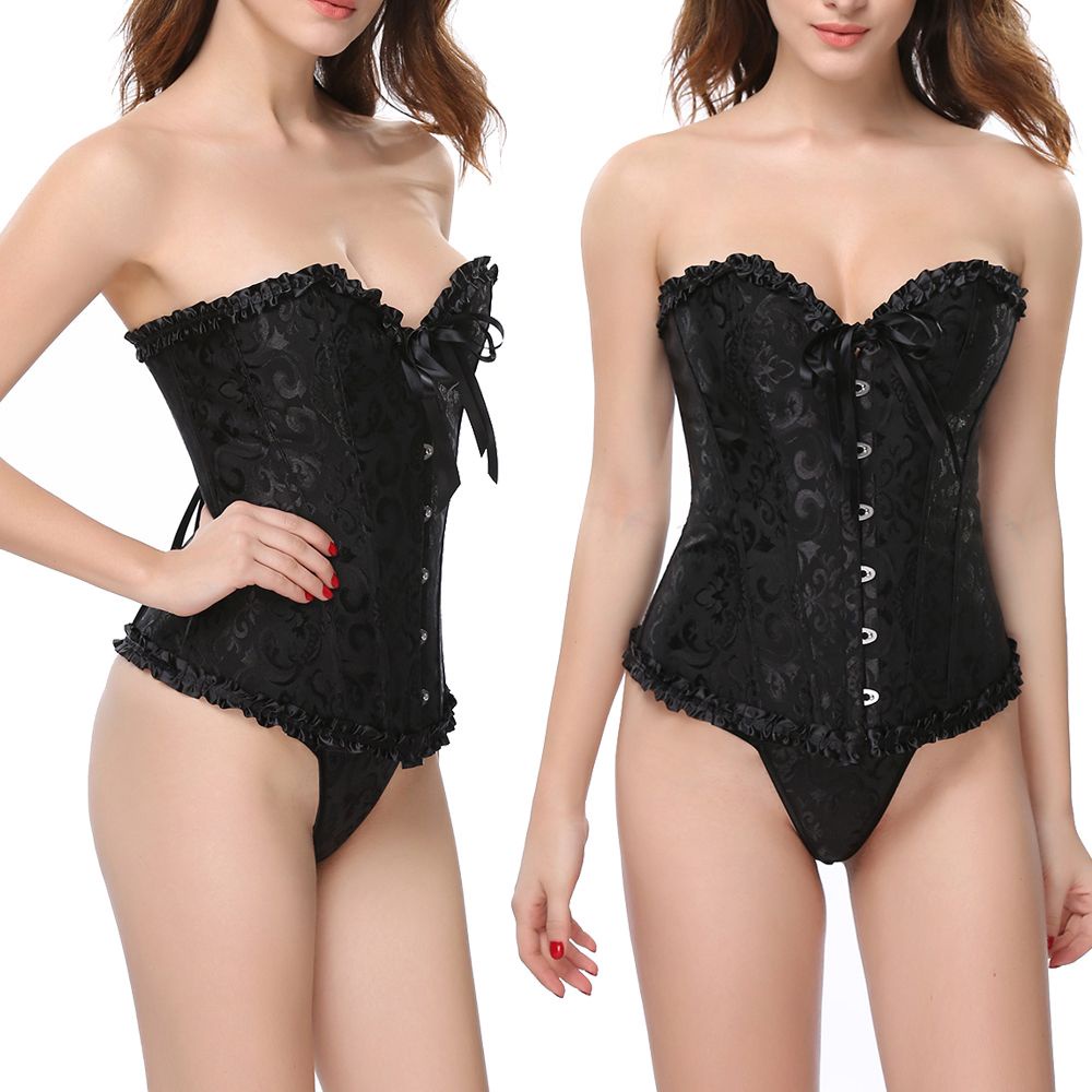 UPSTOP Áo nịt ngực vải satin và quần lót phong cách gothic quyến rũ nhiều màu thời trang cho nữ