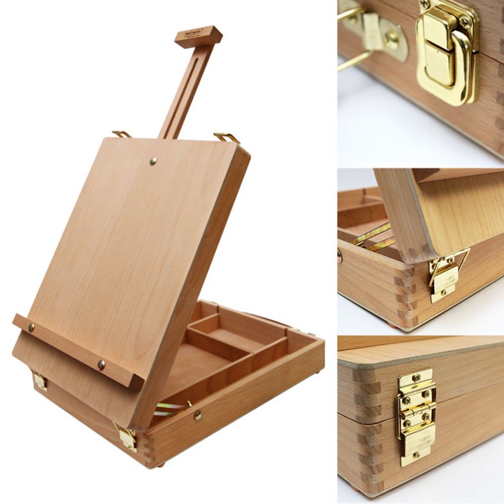 [ TÂM TÂM ]-Giá vẽ để bàn MONT MARTE, Giá vẽ dạng hộp Tabletop Box Easel Signature MEA0039