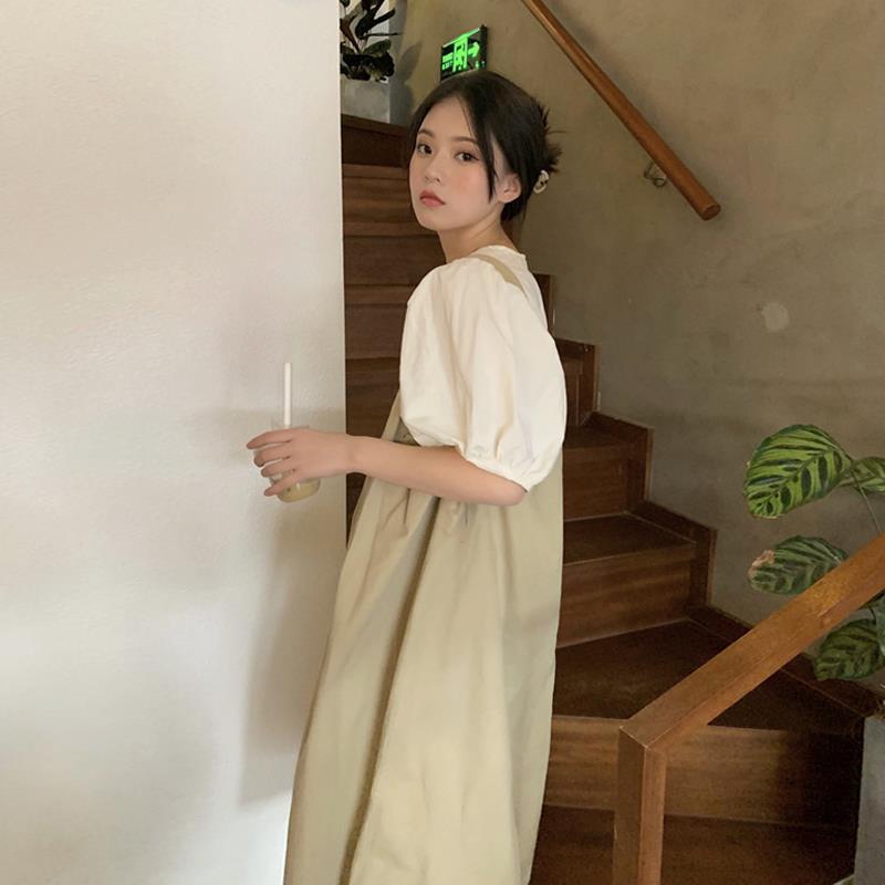 Set Áo Váy Yếm Thời Trang Hè 2021 Phong Cách Hàn Quốc Cho Nữ (Giao Hàng Trong 15 Ngày)