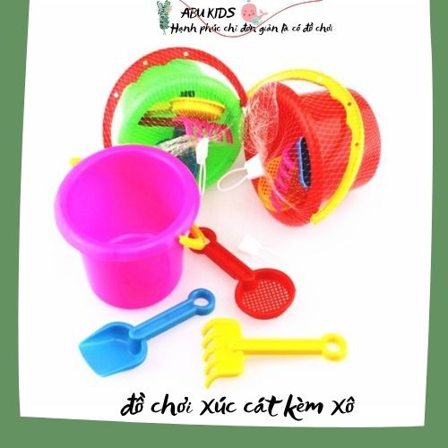 Đồ chơi trẻ em xô xúc cát đi biển - Đồ chơi xúc cát kèm khuôn A382