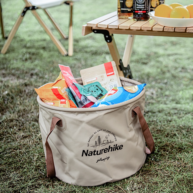 Xô đựng nước dã ngoại gấp gọn Naturehike NH20SJ040 từ nhựa PVC cao cấp thể tích lớn, bền chống thấm nước, chống mài mòn