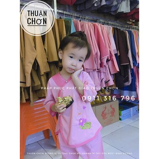 Đồ lam đi chùa bé gái / Đồ phật tử cho bé ( THUẬN CHƠN STORE )