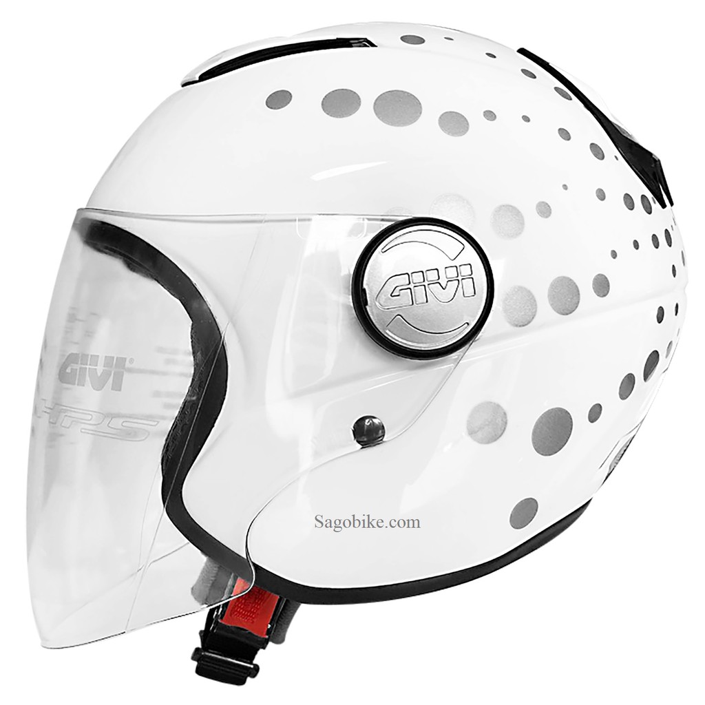 Nón bảo hiểm 3/4 Givi V10.1 Dot White (Helmet GIVI Dot H-Visibility V10.1 Arrow Solid White)