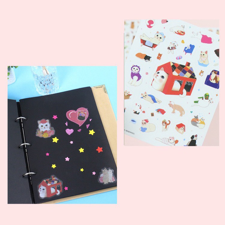 Bộ 4 Sticker mèo xinh xắn (ST10)