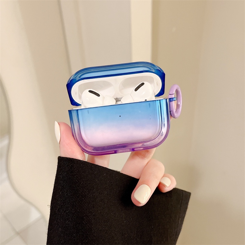 Vỏ Bảo Vệ Hộp Sạc Tai Nghe Bluetooth Không Dây Airpods1 / 2 Pro Phantom Air Pods Pro 3 Màu Gradient Thời Trang Ốp