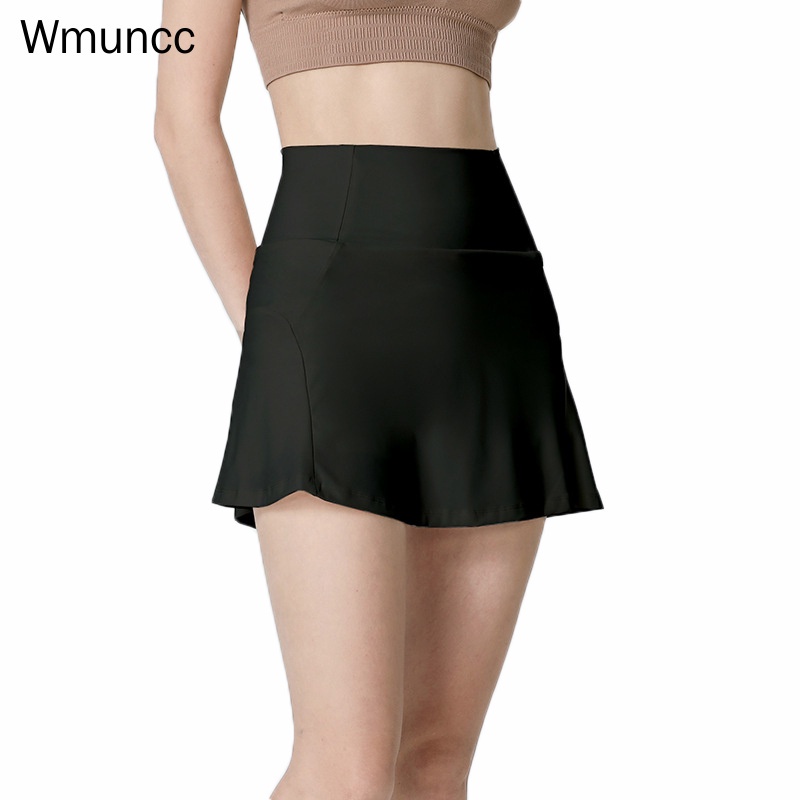 Wmuncc Chân Váy Ngắn 2 Trong 1 Co Giãn Tốt Chống Chói Nhanh Khô Dùng Tập Thể Thao/Yoga/Chạy Bộ Cho Nữ