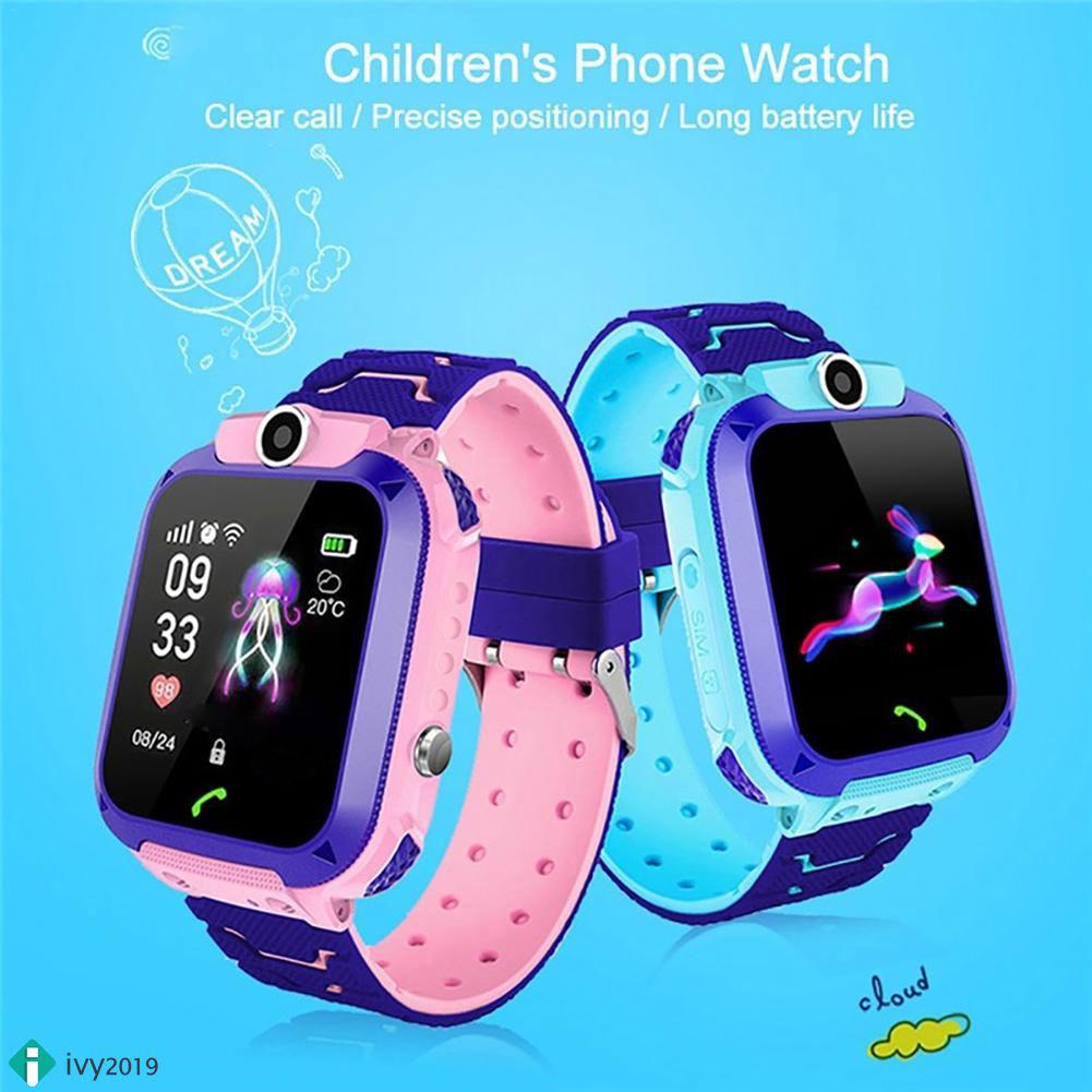 ♞Q12 ✨ Children's Smart Watch IP67 Waterproof SOS Positioning Call Watch For Kids