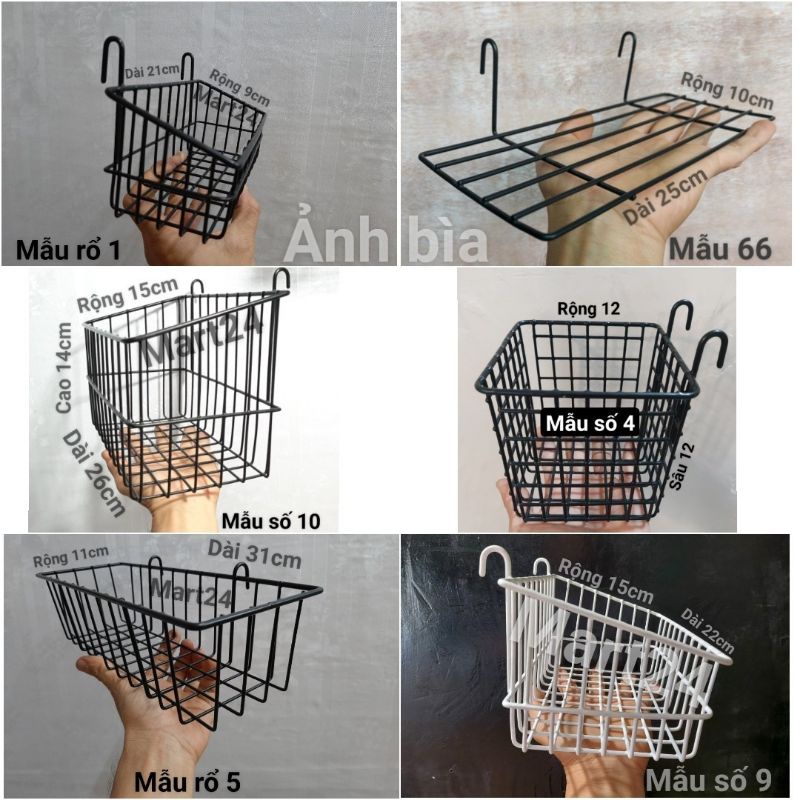 Rổ trang trí, giỏ cài lưới trang trí