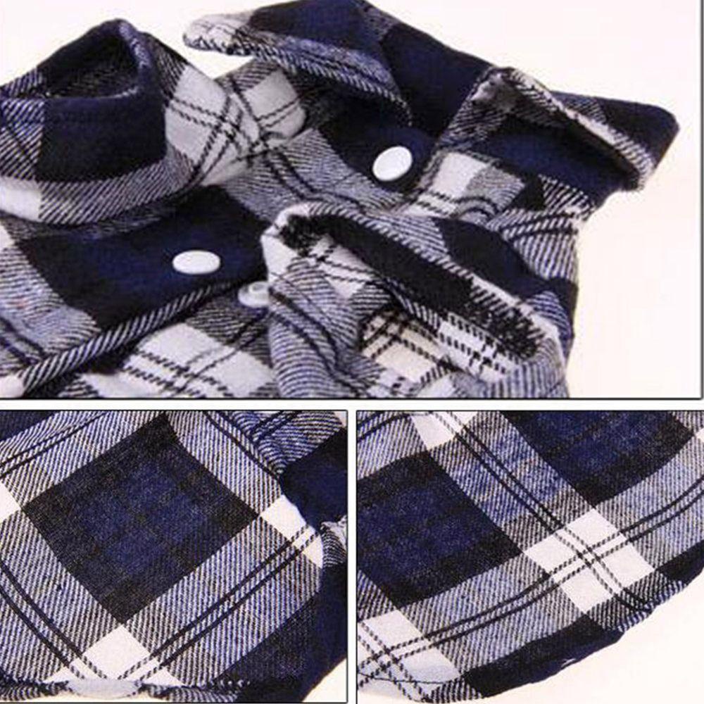 1 Áo Sơ Mi Cotton Sọc Ca Rô Thời Trang Cho Cún Cưng