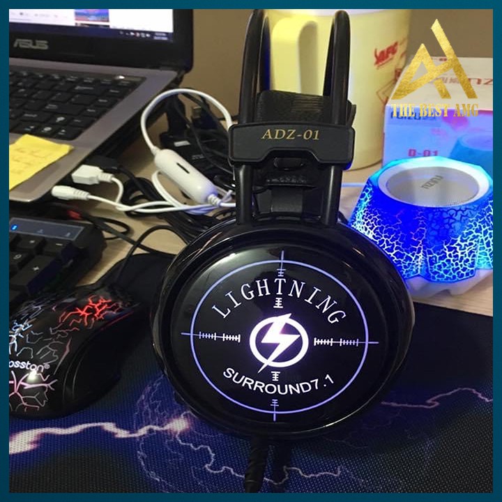 Tai Nghe Gaming Có Dây Headphone Chụp Tai LIGHTNING ADZ01 LED 7 Màu - Tai Nghe Nhạc Máy Vi Tính Laptop Game Thủ Có Micro | BigBuy360 - bigbuy360.vn