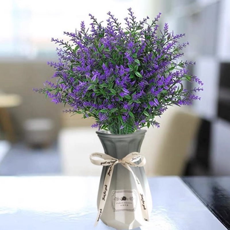 Bó Hoa Oải Hương Nhân Tạo Lãng Mạn Bằng Nhựa Dùng Trang Trí Tiệc DIY